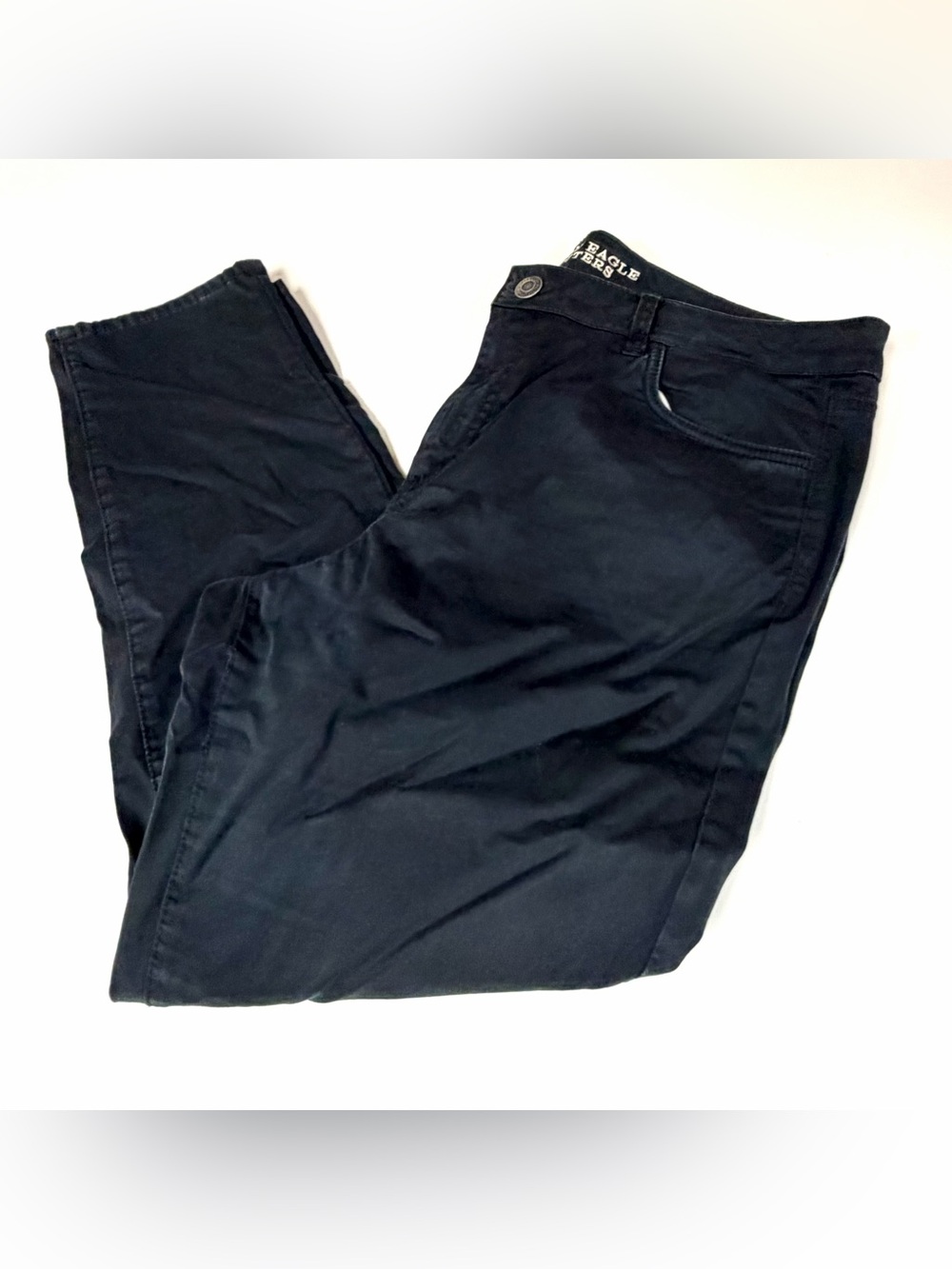 American Eagle Women’s Size 18 Hi Rise Jegging Jeans Chino Pants Black #4334